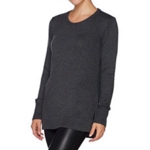 Like New H By Halston Split Hem Scoop Neck Sweater M